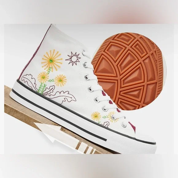 NWT Women's High Top Canvas Sneaker Shoes - Picture 4 of 5